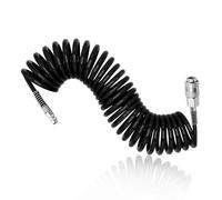 TIANLIN 6M PU Air Compressor Hose Black, with 1/4" Quick Connect Fittings, Coiled Air Line Hose 5mm x 8mm (Max Pressure 10 Bar) for Compressor