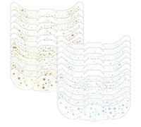 TIANLIN Pack of 24 Glitter Freckles Tattoos, Gold and Colourful