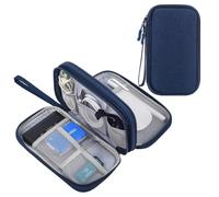 Tianlong Waterproof Small Cable Bag, Travel Cable Organizer Bag Pouch Portable Double Layers All-in-One Carry Travel Bag for Cable, Cord, Charger, Phone, Earphone.