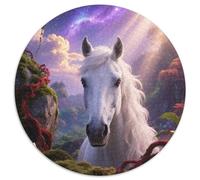 Tianma Heavenly Horse Vibrant 1000-Piece Circular Puzzle with Horse, Sparks Creativity, Suitable for Adults And Art-Lovers 1000pcs (67.5x67.5cm)