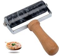 Tianman Rolling Pin Pizza Roller, Marble Roller Non-Stick T-Type, for Cake Baking Tortilla Fudge Pizza Cookies and Other Kitchen Baking Cooking (Type 1 Black).