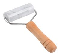 Tianman Small Marble Rolling Pin Pizza Roller, Marble Dough Roller Non-Stick T-Type, for Cake Baking Tortilla Fudge Pizza Cookies and Other Kitchen Baking Cooking (Type 2 White).