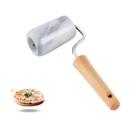 Tianman Small Marble Rolling Pin Pizza Roller, Marble Pastry Roller Non-Stick T-Type, for Cake Baking Tortilla Fudge Pizza Cookies and Other Kitchen Baking Cooking (Type 3 White).