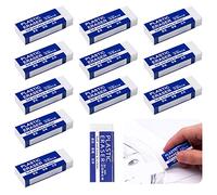 TIANNAIT 12 Pieces Regular Soft 2B Eraser Mini Pencil Eraser for School Office Sketch Art Drawing (White)