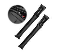 TIANNAIT Two Pieces Black Car Inner Seat Gap Filler, Handbrake Gap Filler, Interior Universal PU Leather Car Seat Cushion Gap Gasket, Inner Seat Edge Gap Card Leakproof Pad, Suitable for All Vehicles