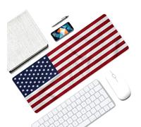 Tiannee Custom Large Mouse Pad with Photo Text, Personalized Computer Desk Mat for Keyboard and Mouse, Customized Non-Slip & Washable Mouse Mat for Home Office Gaming, Made in USA (US Flag)