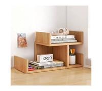TIANQIHAO Book Shelf 2-Tier Multipurpose Desktop Shelf Bookshelf Wood Countertop Bookcase Storage Display Rack Office Supplies Desk Organizer Desk Organizer Display Rack Shelves Fo