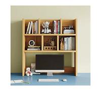 TIANQIHAO Book Shelf Desktop Bookshelf Organizer Wood Countertop Bookcase Storage Display Rack Office Supplies Desk Organizer Desk Organizer Literature Photo Display Rack, Light Br,L60xD20xH60cm