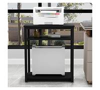 TIANQIHAO Printer Stand Shelf Desktop Printer Stand,3-Tier Printer Stand Desktop Stand For Multi-Function Storage Book Shelf Floor Printer,Printer Riser For Tabletops And Home Offi,Black