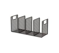 TIANQIHAO Small Bookshelf Desktop Multi-Tiered Simple Bookshelf Iron Storage Rack With Handle Display Shelf