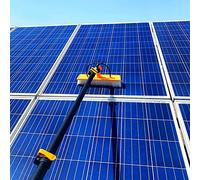 TIANQIHAO Solar Cleaning Roller Brush,Extendable Window Cleaning Pole, Water Fed Brush W/Bendable Head, Swimming Pool Cleaning Brush, For Roof, Cleaning Photovoltaic And Sola,6m /19.6ft