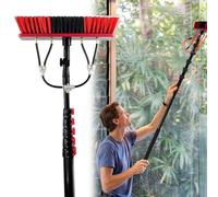 TIANQIHAO Water Fed Pole Kit Window Cleaning Pole 12-36Ft Water Fed Brush/Extendable Cleaner Conservatory Roof Suitable For Photovoltaic Panel Cleaning Trucks,18Ft/5.4M,30FT/9M