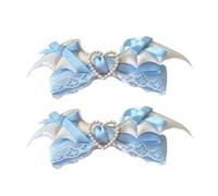TIANQUXNGI 2pcs Bows Hair Clip Girl's Hairpin Ribbon Barrettes Hairpieces Hair Ornaments For Cosplay Wedding Party Wear And Daily