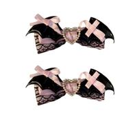 TIANQUXNGI 2pcs Bows Hair Clip Girl's Hairpin Ribbon Barrettes Hairpieces Hair Ornaments For Cosplay Wedding Party Wear And Daily