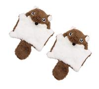 TIANQUXNGI 2PCS Cats Squirrels Toy Soft Plush and Crinkle Paper Sounding Plush Toy Enhancing Pet Indoor Activity and Engagement
