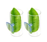 TIANQUXNGI 2PCS Fish Tube with Leaf Hammock Fish Shelter and Hideaways Tunnel for Aquariums Fish Spawning Grounds Resting Pad
