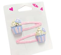 TIANQUXNGI 2pcs Sparkling Butterfly and Cupcake Hair Clip for Girls Cartoon Hairpin Hair Ornament Kids Hair Accessory Set