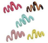 TIANQUXNGI 5/10pack Waved Hair Claw Fashionable Hair Styling Tool Versatiles Hair Decoration Hair Accessory for Long and Media Hair