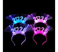 TIANQUXNGI 5lots LED Glowing Hairband 2025 Number Letter Shape Hair Hoop Bowknot Headpiece for Kids and Teens Party Accessory