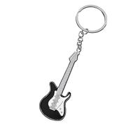 TIANQUXNGI Alloy Guitar Keychains Party Gifts Backpack Hanging Pendants Handbag Pendant Accessories for Women Girl, Black, as described