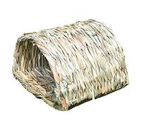 TIANQUXNGI Bunny Grass Bed Rabbit Natural Woven Straw Nest Guinea Pig for Hay Lounge Pet Tunnel Chew Toys for Hamster Ferret Gerbil