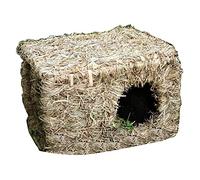TIANQUXNGI Bunny Grass Tunnel Woven House for Small Animals Hamster Nest Chew Toys for Junior Guinea Pig Rabbit Resting & Playing