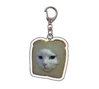 TIANQUXNGI Cat Keychain Kitten Pendant Cat Keyring Charm Bag Keyring Hanging Ornament Cell Phone Decorations for Girl, B, as described