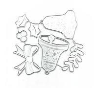 TIANQUXNGI Christmas Bow Embossing Cutting Dies Christmas Bells Die for Greeting Card Wedding Invitation Making Scrapbooking