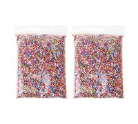 TIANQUXNGI Colorful Styrofoam Foam Small Beads For Art Craft Decoration, 2 Bags, Multi-colored, Round, 2.5-3.2mm (0.1-0.12 inch) Diameter, 20 Grams