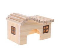 TIANQUXNGI Cute Mini Wooden Hamster House Staircase Chinchillas Nest Bed for Small Pets Small Pets Cage Toys Hamster Accessories