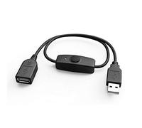 TIANQUXNGI Data Sync USB 2.0 Extender Cord USB Extension Cable with ON Off for PC USB Fan LED Lamp