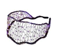 TIANQUXNGI Elegant Crystal Beaded Hairhoop for Female Bride Wedding Party Headpieces Braided Crystal Hairband Stage Props Headwear
