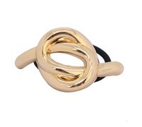 TIANQUXNGI Elegant Gold Hair Cuff Metal Ponytail Holder Fashion Hair Tie Hairpieces Hair Accesories for Stylish Women's Hairstyles