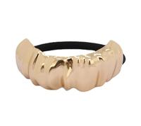 TIANQUXNGI Elegant Gold Hair Cuff Metal Ponytail Holder Fashion Hair Tie Hairpieces Hair Accesories for Stylish Women's Hairstyles