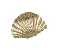 TIANQUXNGI Elegant Gold Metal Seashells Hair Claw for Women Stylish Clip Strong Clamp Hairwear Hair Shaping Claw Clip for Daily Use