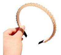 TIANQUXNGI Elegant High Skull Hairband Crystal Studded Headband Baroquely Glittering Hairhoop for Female Party Hair Styling Ornamen