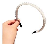TIANQUXNGI Elegant High Skull Hairband Crystal Studded Headband Baroquely Glittering Hairhoop for Female Party Hair Styling Ornamen