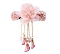 TIANQUXNGI Elegant Tassels Flower Hairpin Traditional Chinese Styles Beautiful Hair Clip for Media or Long Hair
