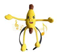 TIANQUXNGI Female Washing Makeup Hair Hoop Novelty Banana Headbands Fashionable Headgear for Youth Fashionists