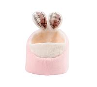 TIANQUXNGI Guinea Pig Bed Hamster Nest Hedgehog Hedgehog Hideout for Small Animals Cage Supplies Warm House with Removable Plush Cushion