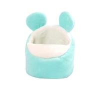 TIANQUXNGI Guinea Pig Cute Bed Hamster Nest Hedgehog Hideout Small Animals Cage Supplies Warm House with Removable Plush Cushion