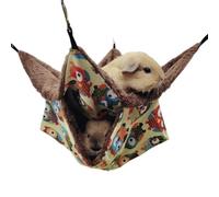 TIANQUXNGI Hamster Hammock Double-Layer Small Pet Hanging Bed Winter Warm Plush Hamster Hammock Hanging Nest Cage for Squirrel