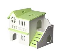 TIANQUXNGI Hamster House Small Animal Hideout Plastic Villa Chew Toy for Guinea Pig Rat Mouse Gerbil Hedgehog Playing & Sleeping