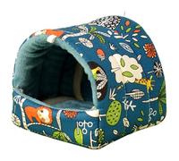 TIANQUXNGI Hamster Print Hammock Sleep Bed Hanging Bed Mats Cage Accessories Warm AntiScratch Tunnel Bed for Ferrets Squirrels