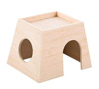 TIANQUXNGI Hamster Wooden House Bottomless Design Small Pets Hideout for Dwarf Hamster Cage Accessories Easy to Clean Habitat Decor