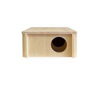 TIANQUXNGI Hamster Wooden House Detachable Roof Small Pets Hideout for Dwarf Hamster Cage Accessories Easy to Clean Habitat Decor