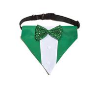 TIANQUXNGI Irish Day Pet Costume Dog Cats Neckerchief Sequined Collar Kerchief Pet Birthday Supply Dog Bandana Soft Triangular