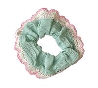 TIANQUXNGI Lace Trim Hair Tie Hair Buns Scrunchies Elastic Hair Rope Scrunchy Elegant Lace Hairband Women Spring Hair Ornaments