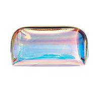 TIANQUXNGI Makeup Bag Travel Portable Rainbow Cosmetic Zippered Clear Toiletries, L