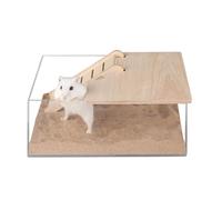 TIANQUXNGI Pet SandBath Box Small Pet Clear Acrylic Sand Bathroom Sand for Hamster Pet Cage Corner Toilet for Squirrels